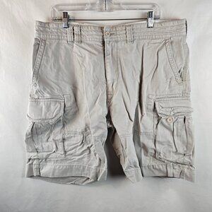 Polo Ralph Lauren Shorts Men 38 Beige Cargo Cotton Outdoor Casual Vintage Pocket